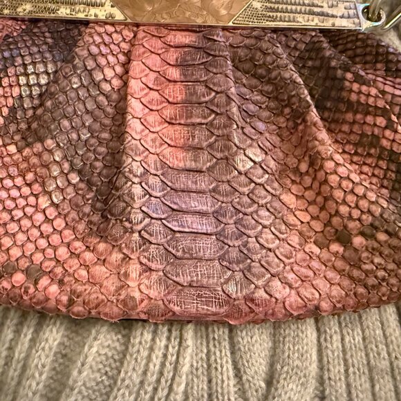 Vintage Prada Python  with lizard handle and trim handbag - Picture 8 of 10